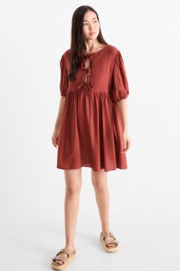 A-Linien Kleid mit Leinen-Anteil
