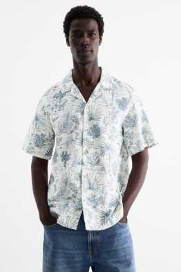 Shirt - regular fit - lapel collar - patterned