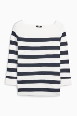 Basic long sleeve top - striped