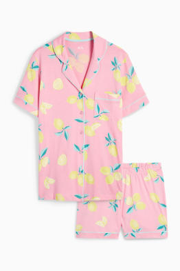 Shorty-Pyjama - gemustert
