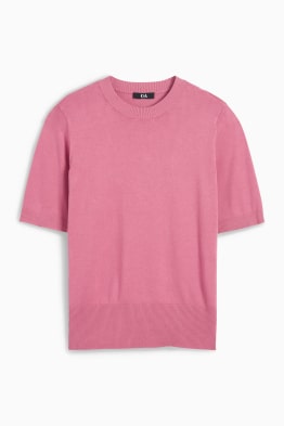 Knitted jumper - short sleeve