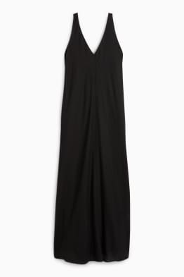 V-neck dress - linen blend
