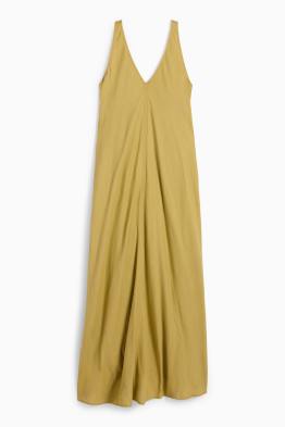 V-neck dress - linen blend
