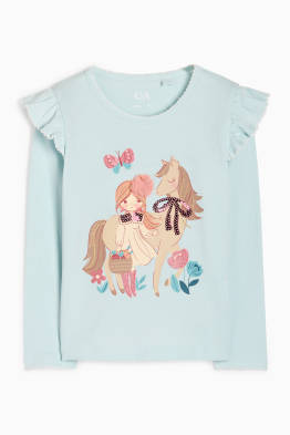 Mädchen und Pferd - Langarmshirt