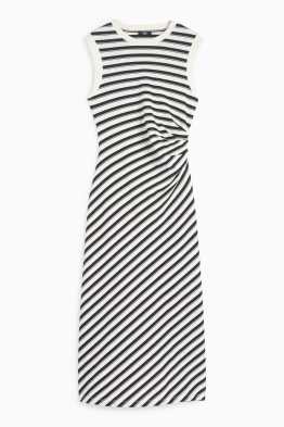 Vestido fit & flare - de rayas