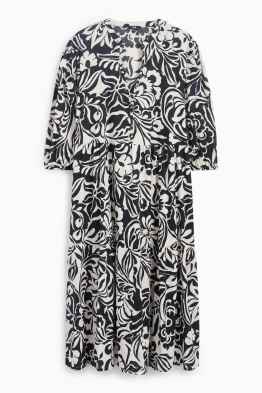 Blousejurk met V-hals - gebloemd