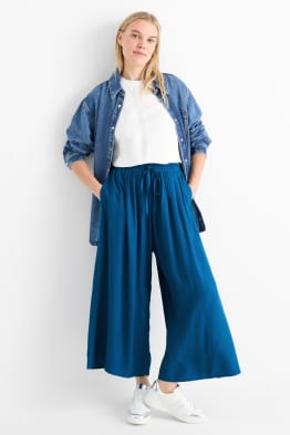 Pantalon - high waist - wide leg