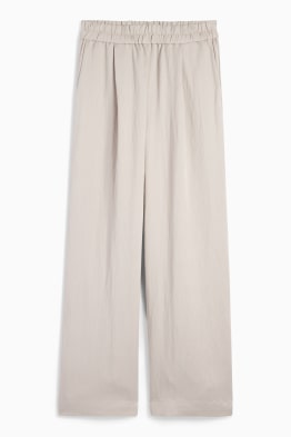 Pantaloni di stoffa - vita media - gamba ampia