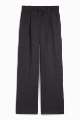 Stoffhose - Mid Waist - Wide Leg