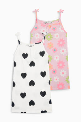 Multipack 2er - Herz und Blume - Kleid