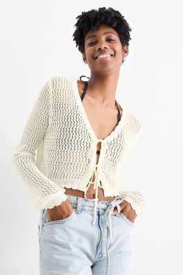 Crop Strickjacke