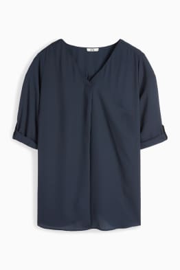 Bluse mit V-Ausschnitt