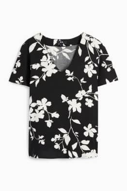 V-neck blouse - floral