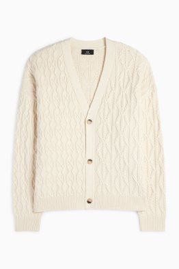 Cardigan - cable knit pattern