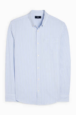 Camisa - regular fit - button down - de rayas