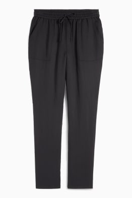 Pantaloni di stoffa - vita media - tapered fit