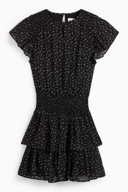 Chiffon-Kleid - geblümt