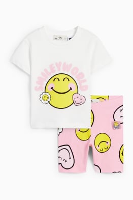 SmileyWorld® - set - T-shirt en fietsbroek - 2-delig