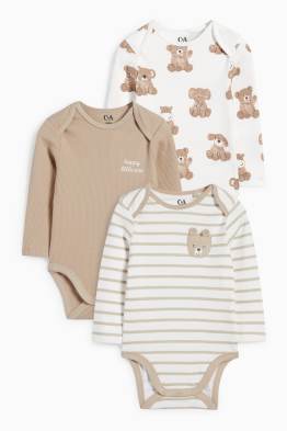 Multipack 3er - Bärchen - Baby-Body