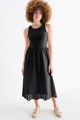 Fit & Flare Kleid - Broderie Anglaise