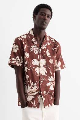 Shirt - regular fit - lapel collar - patterned