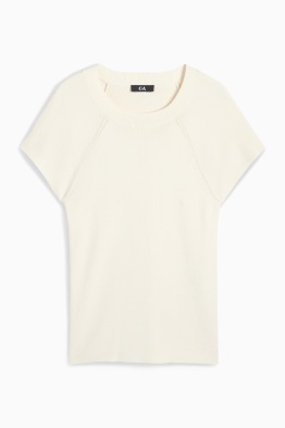 Knitted jumper - short sleeve