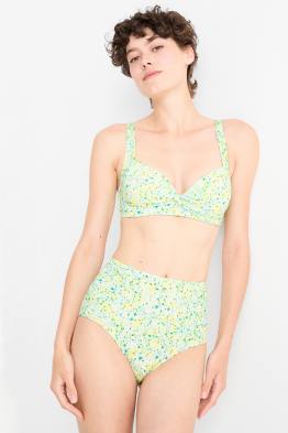 Bas de bikini - high waist - LYCRA® XTRA LIFE™ - à fleurs