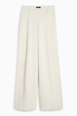 Pantaloni di stoffa - vita alta - gamba ampia