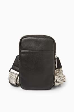 Porta-cellulare con spallaccio staccabile - similpelle