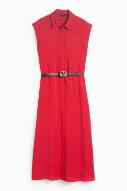 Blusenkleid mit Gürtel
