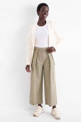 Stoffhose - High Waist - Wide Leg