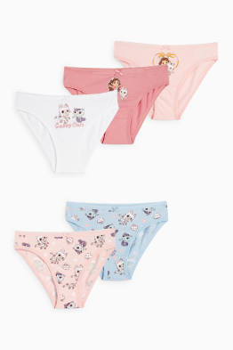 Confezione da 5 - t-shirt - La casa delle bambole di Gabby - slip