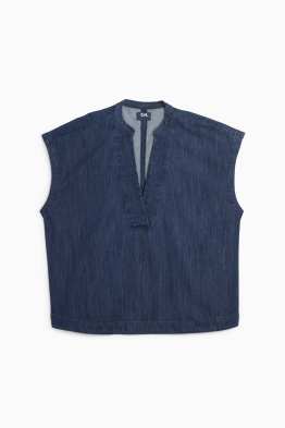 Jeans-Top mit V-Ausschnitt