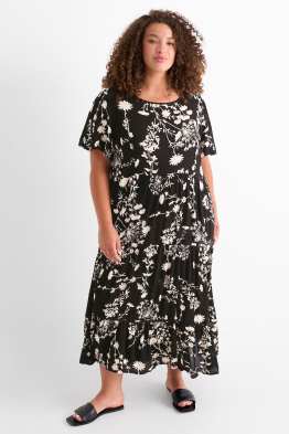 Viskose-Kleid - geblümt