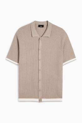 Strick-Hemd - Regular Fit - Kent - gerippt