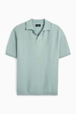 Strick-Poloshirt - strukturiert