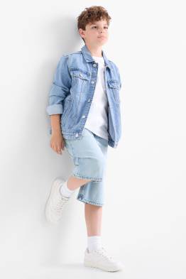 Jeans-Bermudas