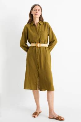 Blusenkleid mit Gürtel