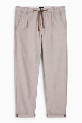 Chino mit Leinen-Anteil - Tapered Fit