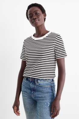 Basic T-shirt - regular fit - gestreept