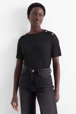 T-shirt - regular fit - texturé