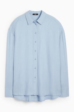 Bluse mit Leinen-Anteil