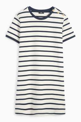 T-Shirt-Kleid - gestreift