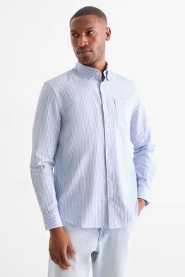 Camisa - regular fit - button down - de rayas