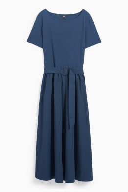 Fit & Flare Kleid mit Gürtel
