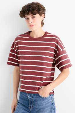 Basic T-shirt - oversized - gestreept