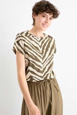 Basic T-shirt - regular fit - met patroon