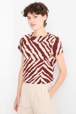 Basic-T-Shirt - Regular Fit - gemustert