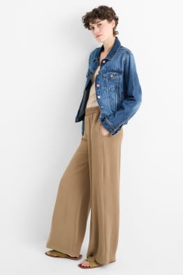 Stoffhose - High Waist - Wide Leg