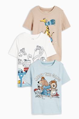 Multipack 3er - Tiere und Stadt - Kurzarmshirt